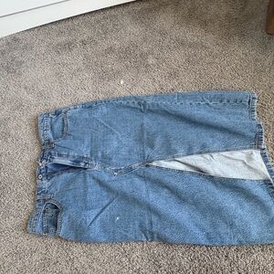 Abercrombie & Fitch Light Blue High-Rise Denim Skirt